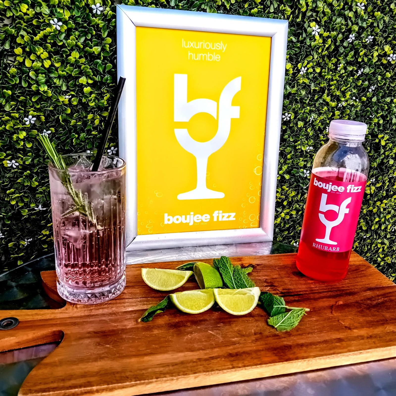 Rhubarb& Orange Puree Infused Fruit Syrup, Cocktails, Daiquiri, Smoothies, Cooking, Baking and Desserts, Milkshakes,Alcohol Free,500ml,Boujee Fizz