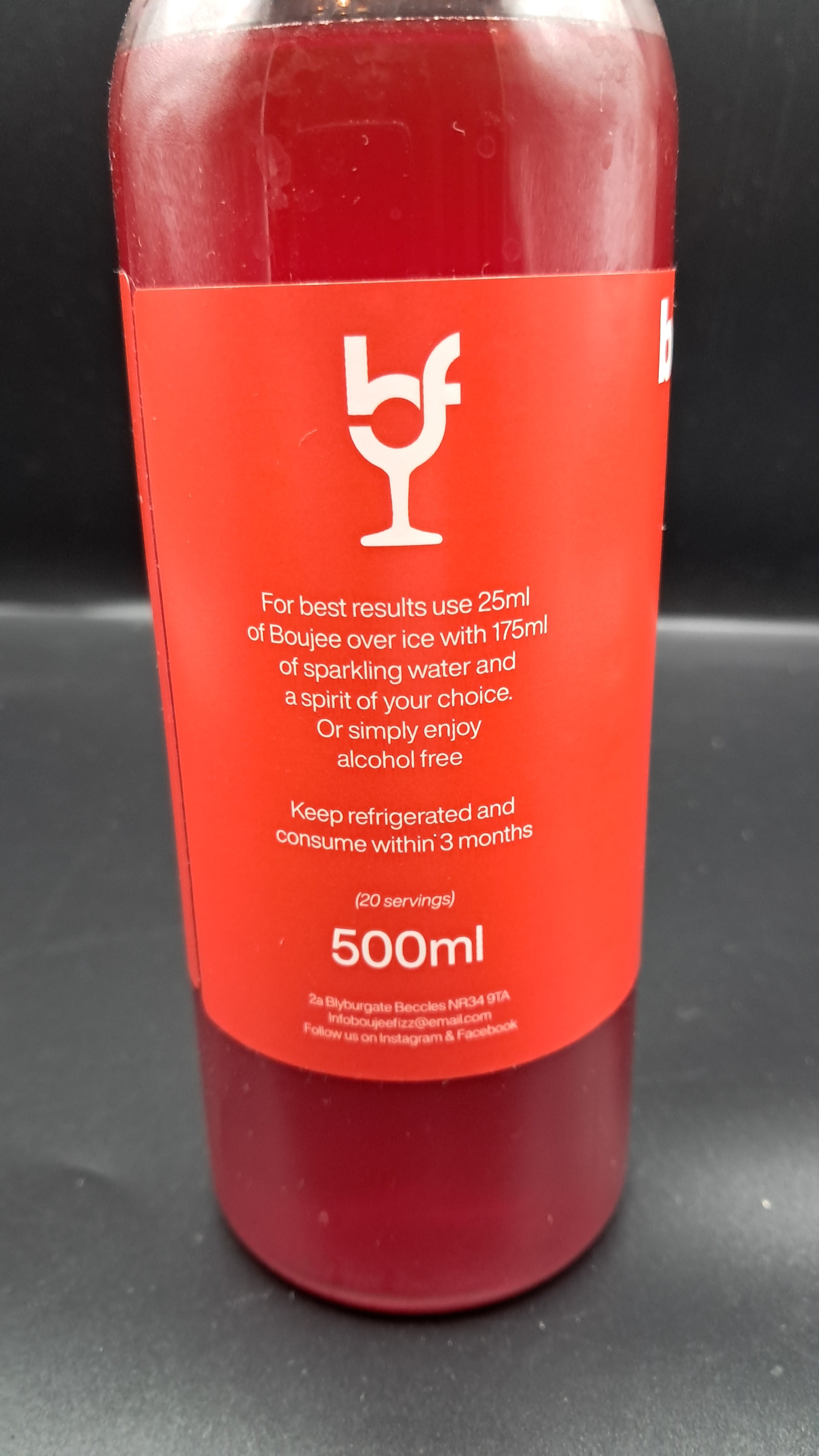 Boujee Fizz Strawberry- Syrup, Cocktails, 500ml-Bar Use No Allergens- Daiquiri, Smoothies, Cooking, Baking and Desserts, Milkshakes,Alcohol Free,500ml,Boujee Fizz