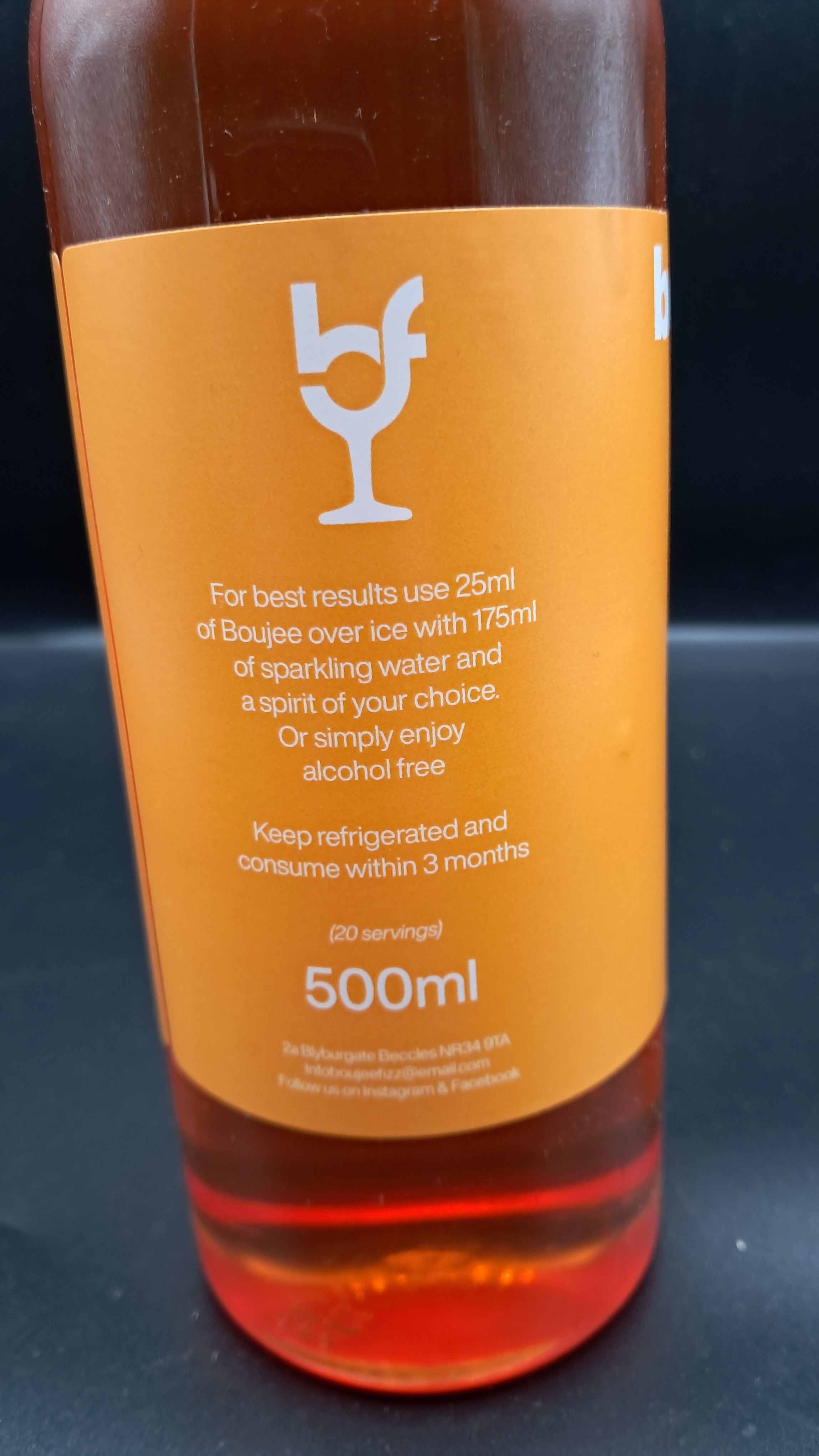 Boujee Fizz Orange Cocktail Flavoured Syrup- 500ml -Bar Use - No Allergens-, Premium Concentrated Beverage for Iced Teas, Milkshakes, Smoothies, 500ml, Natural, Vegetarian, Alcohol-Free Orange Cocktail Syrup Cocktail Syrup uk