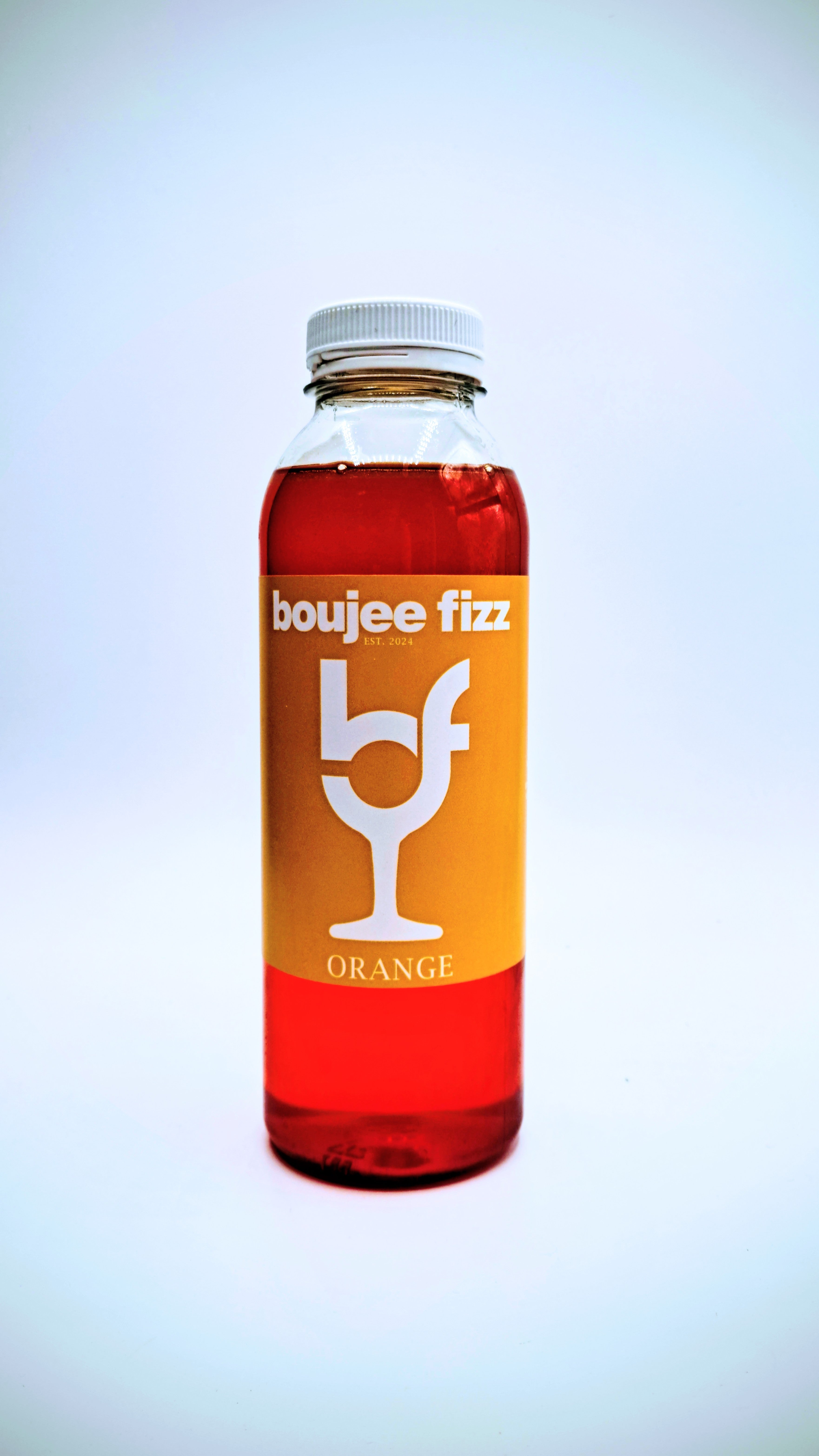 Boujee Fizz Orange Puree Infused Fruit Cocktail Flavoured Syrup, Premium Concentrated Beverage for Iced Teas, Milkshakes, Smoothies, 500ml, Natural, Vegetarian, Alcohol-Free