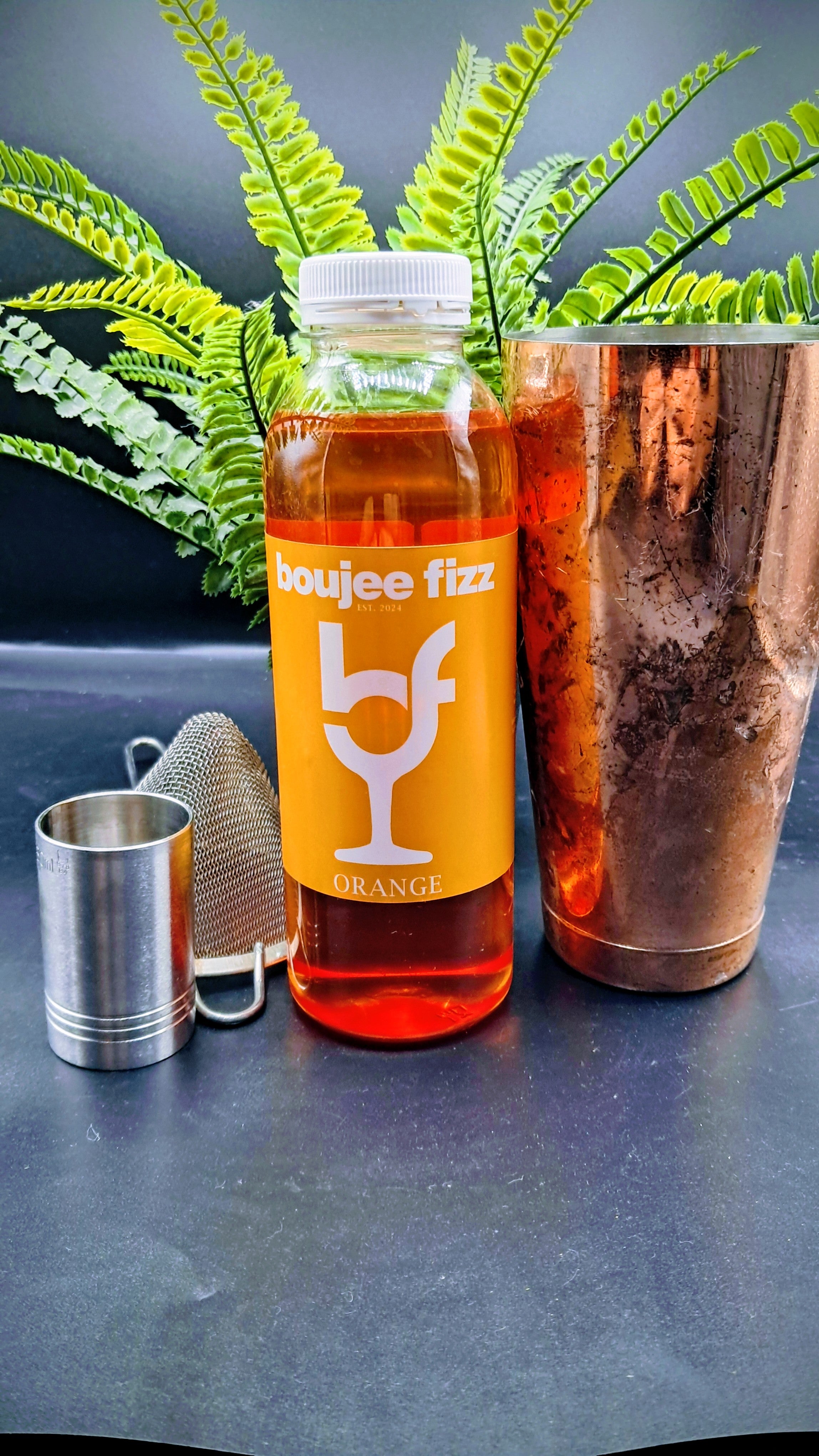 Boujee Fizz Case of 12 500ml Orange – Premium Citrus Mixer for Prosecco & Cocktails,Mocktails,Alcohol Free Mixer,Orange Fizz,